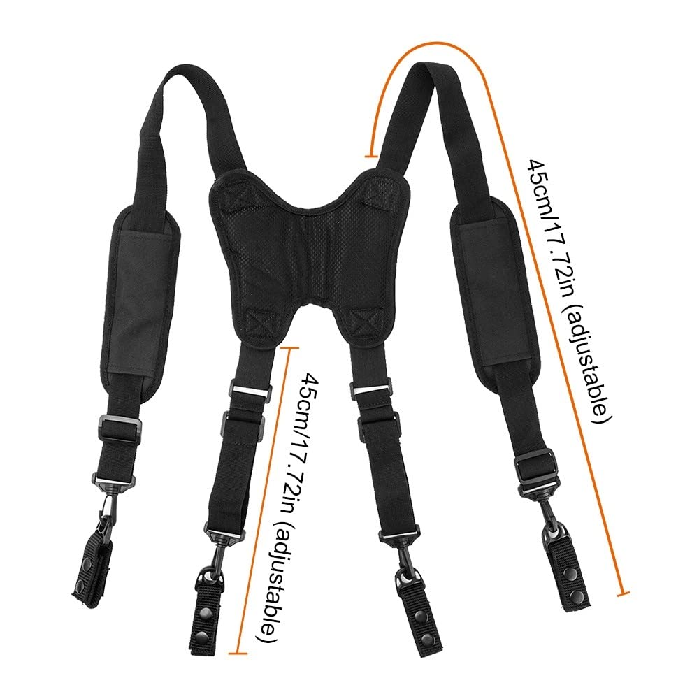 DONGKER Tirantes tácticos,Arnés de policía acolchado Nylon tirantes ajustables para cinturón de trabajo
