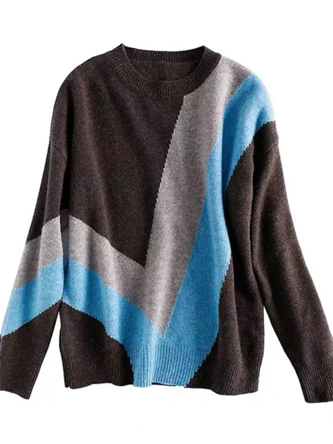Vogrtcc Maglione da Donna Autunno/Inverno Pullover Lavorato A Maglia Maglieria O-Collo Maglione Oversize