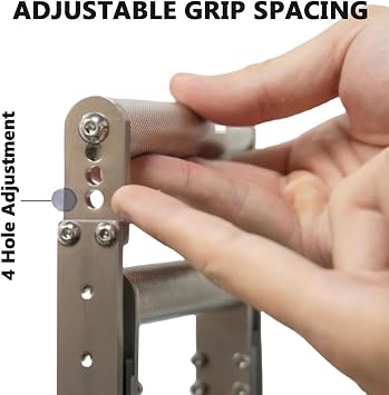 Hand Grip Strengthener, Hand Dynamometer with 5 Springs, 4-speed Adjustment No-Slip Handle, Maximum Load 330Lbs/150kg, 304 Stainless Steel, for Muscle Building and Home Gym