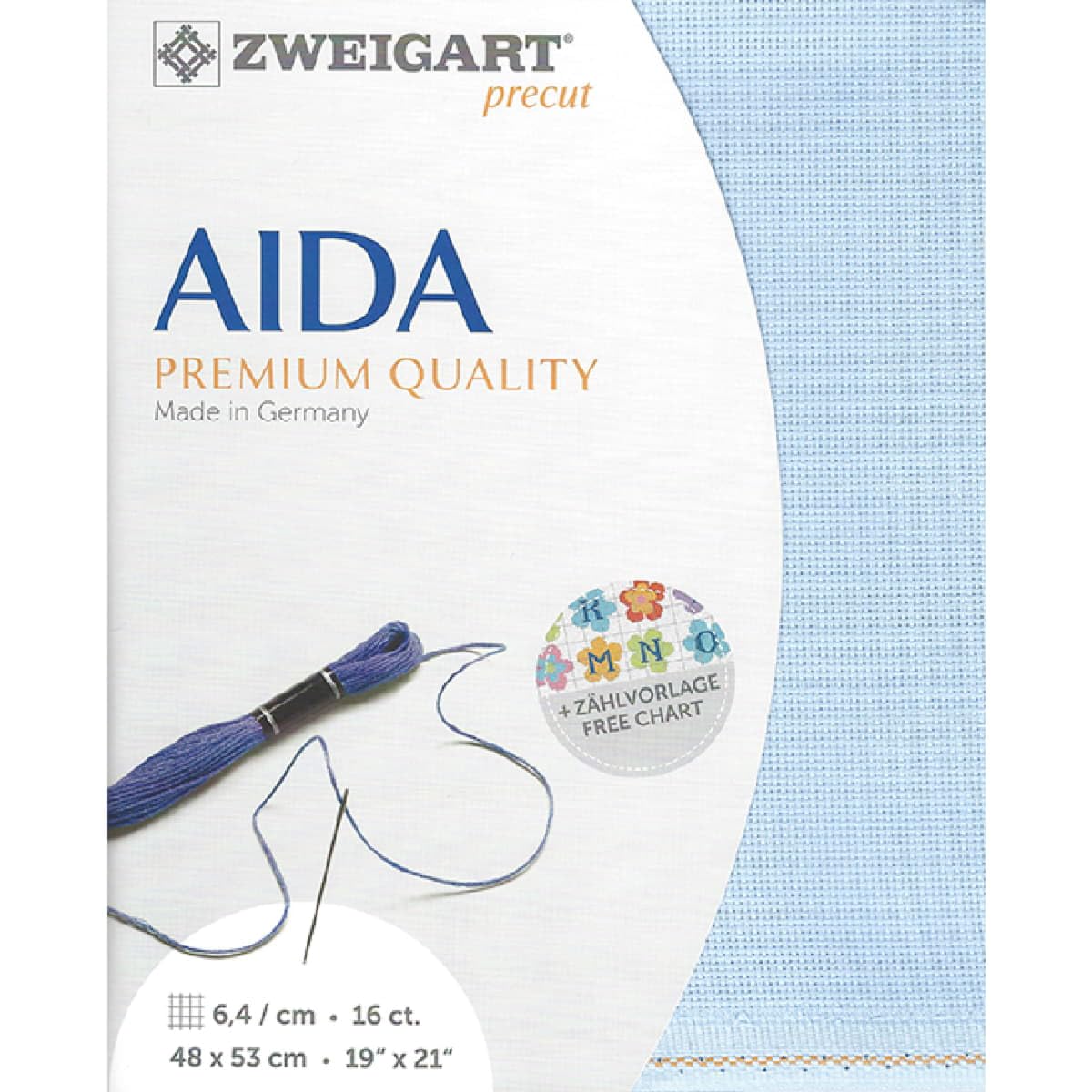 Zweigart Aida Taping col.503 coupon tissu point de croix 48cm