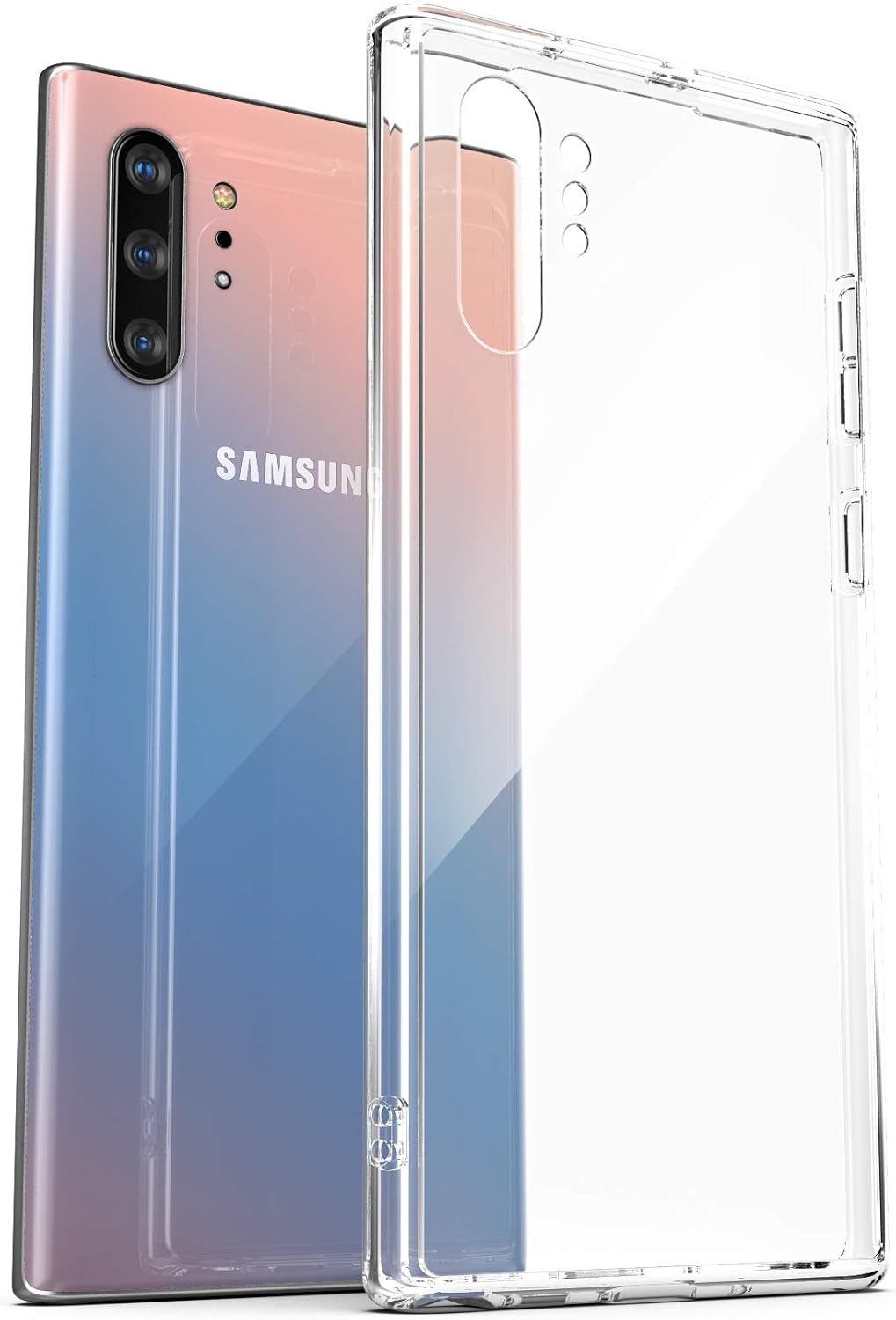 Encased Galaxy Note 10 Plus Belt Case - Ultra Slim Clear Back Cover with Holster Clip for Samsung Note 10+