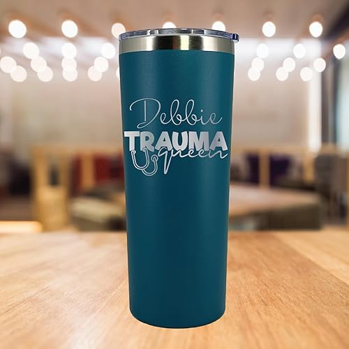Miniatura 3 de AVITO Vaso EMT personalizado de 22 onzas, acero inoxidable, incluye popote y tapa, grabado con láser, regalo personalizado para EMT, regalos EMT,