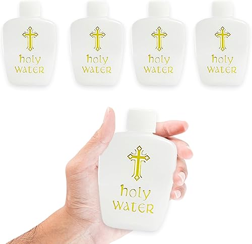 Miniatura 9 de BolianOvi 10 botellas de agua bendita envases vacíos de agua bendita 2.0 fl oz botella de plástico de agua bendita