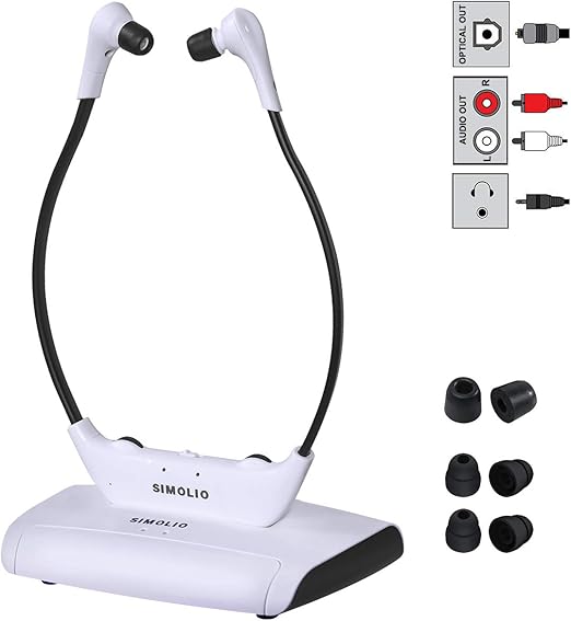 SIMOLIO Digital Wireless Headphones for TV with Optical, TV Hearing