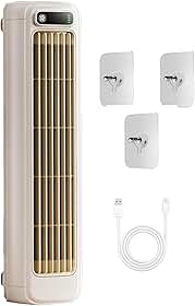 Ar condicionado portátil - Ventilador de refrigeração montado na parede com 3 velocidades e tela de LED, carregamento USB para quarto e escritório