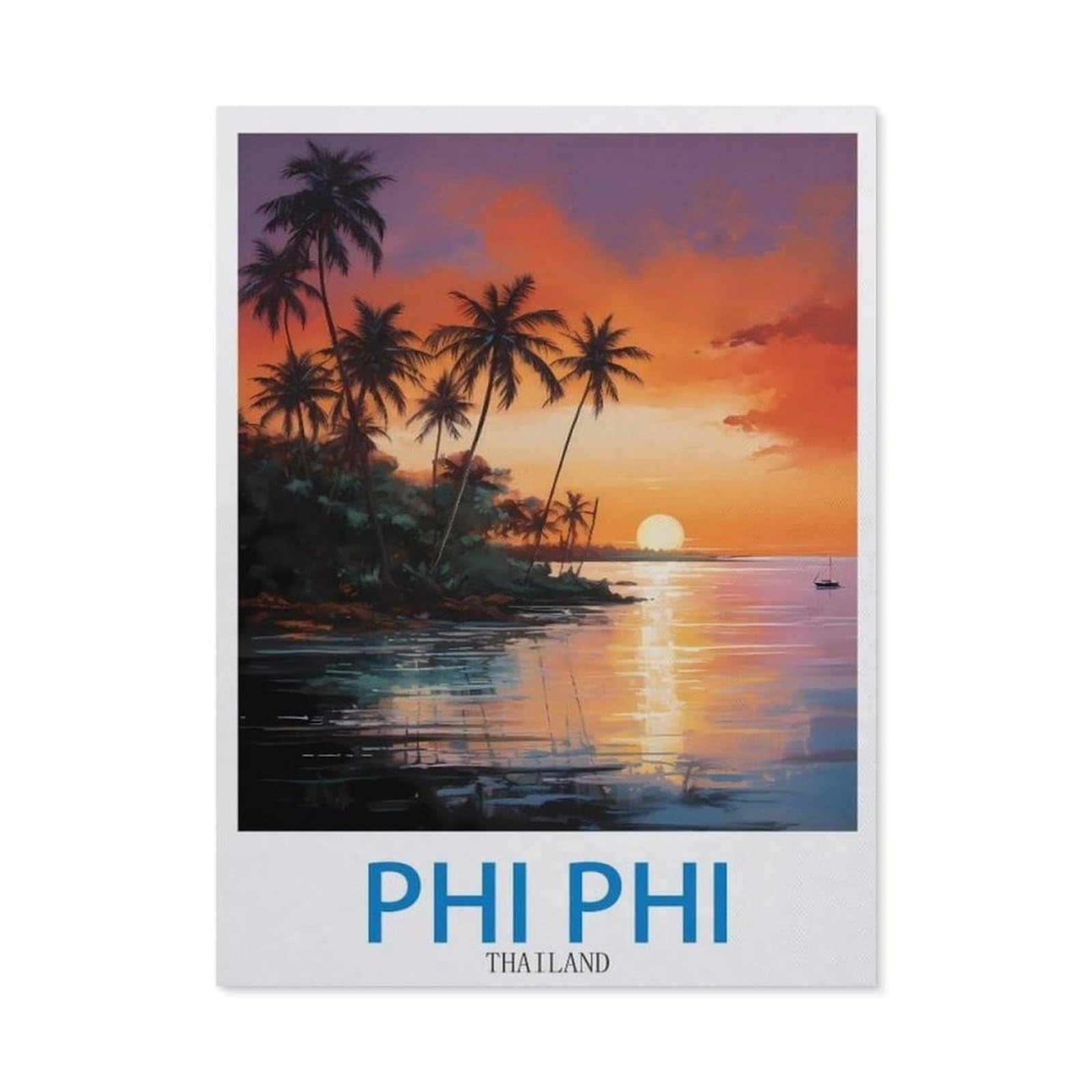 Metal Sign Tin Sign，Phi Phi Thailand，Metal Signs Office Personalised Sign Vintage Metal Sign Home Wall Room Decoration(30x40cm）12x16 inch-EE38