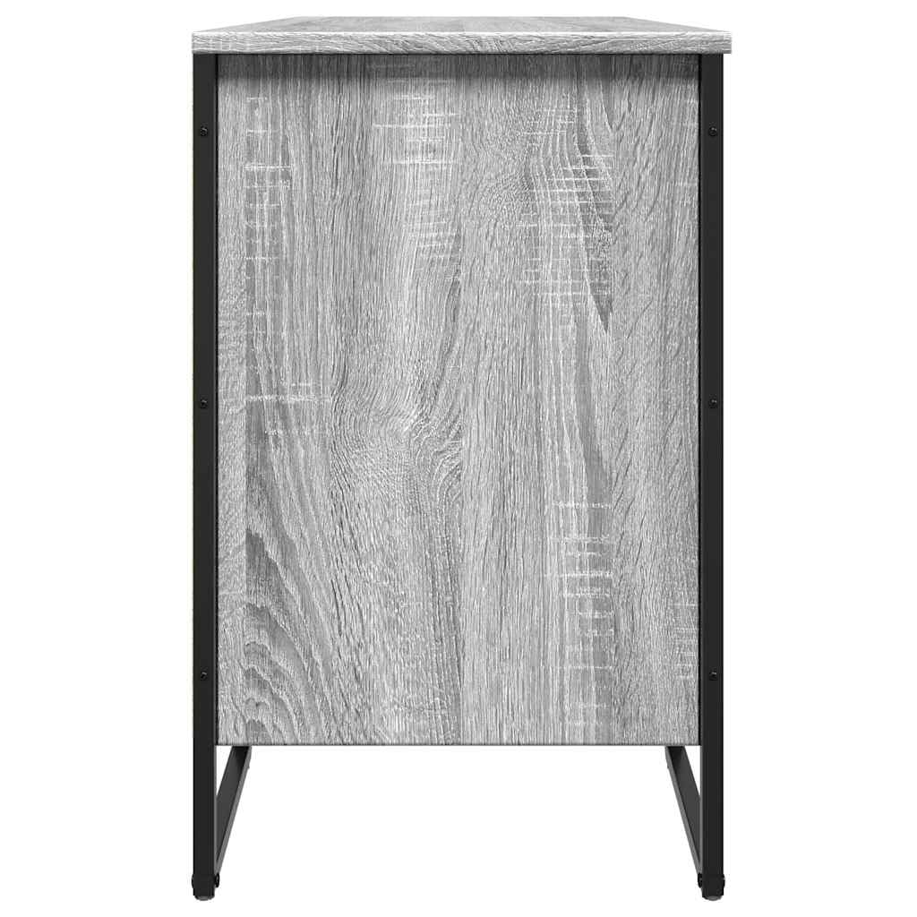 Regał na buty Sonoma szary, 90 x 38 x 61,5 cm, materiał drewnopochodny z miejscem do przechowywania i stabilnymi metalowymi nogami do przechowywania