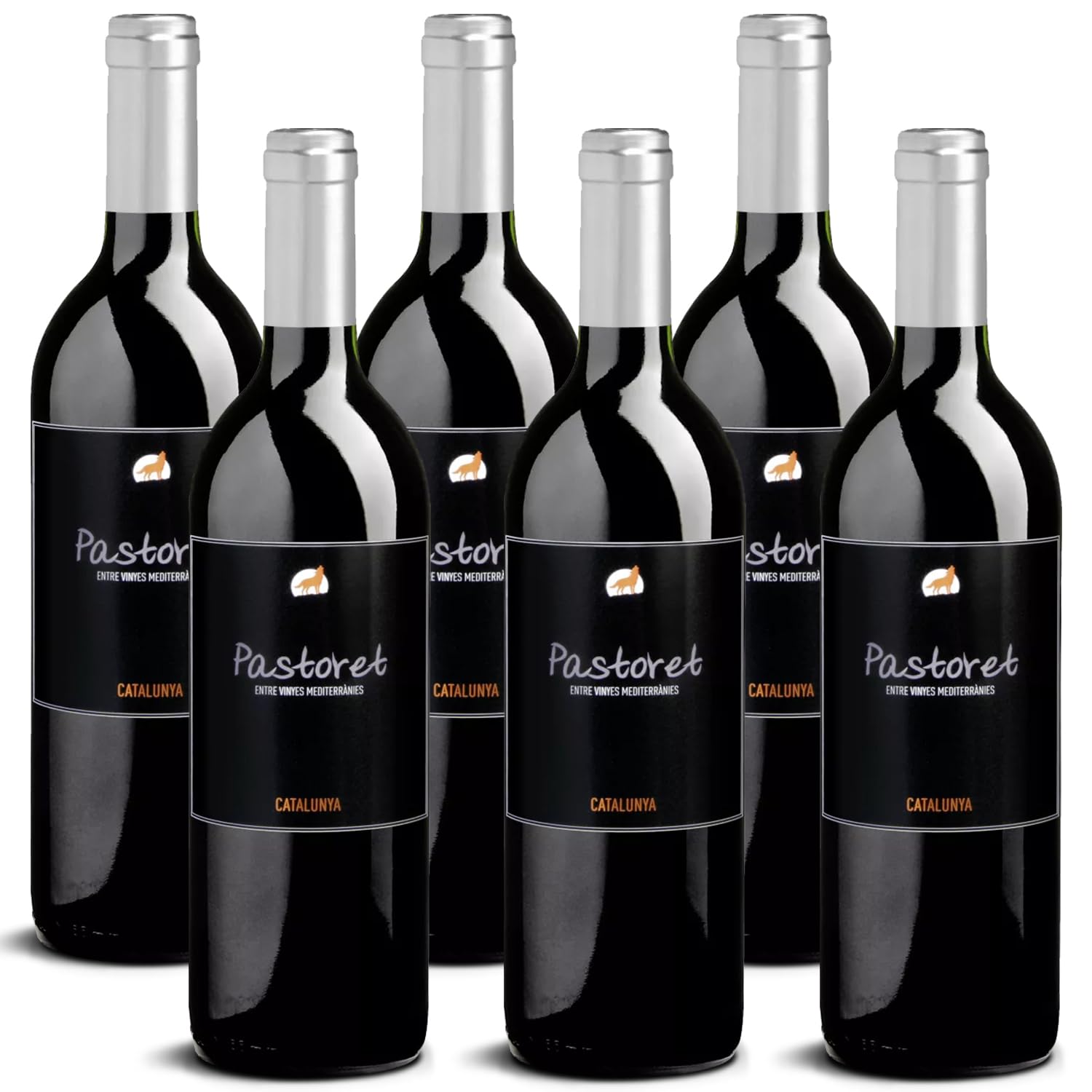 DELINAT – Pastoret 2022 – Spanischer Rotwein halbtrocken – Bio-Wein aus Katalonien, vegan (6 x 0,75l)