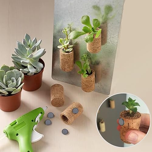 Miniatura 45 de DIYMAG Imanes fuertes 140 piezas de 0.6 x 0.12 pulgadas para nevera para nevera con respaldo adhesivo, magnético pequeño botón negro, círculo