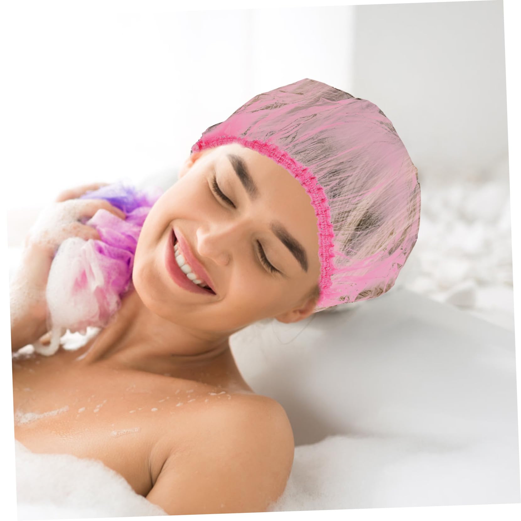 500 Stück Große Duschhaube Damen aus Kunststoff Elastisch und Wasserfest zum Reisen und Kochen Extra Wiederverwendbar und Praktisch