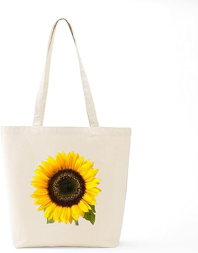 Miniatura 6 de CafePress Bolsa de asas de girasol Bolsa de asas de lona natural, bolsa de compras reutilizable, Caqui