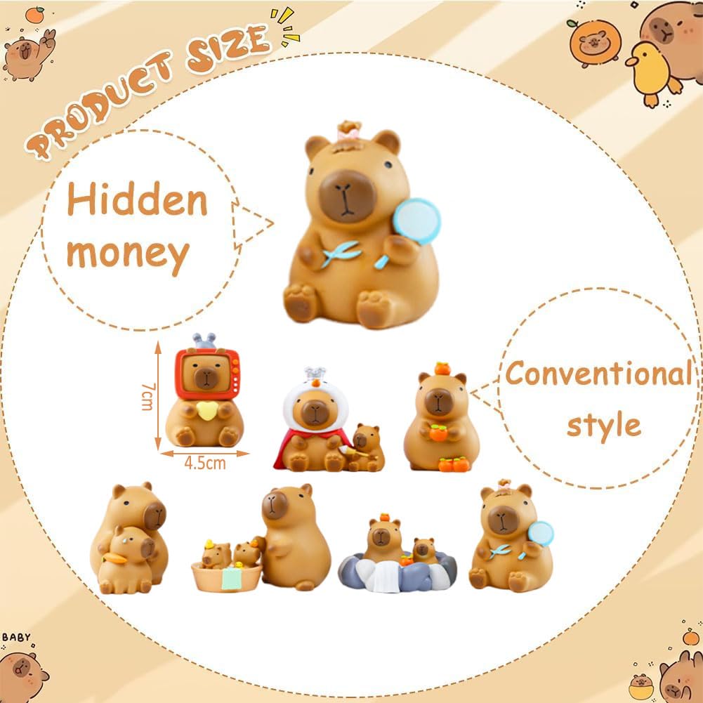URDAK Capybara Figure Blind Box Characters Articulated Collectible Series Gifts for Capybara Fan-Favorite Blind Box - Image 2