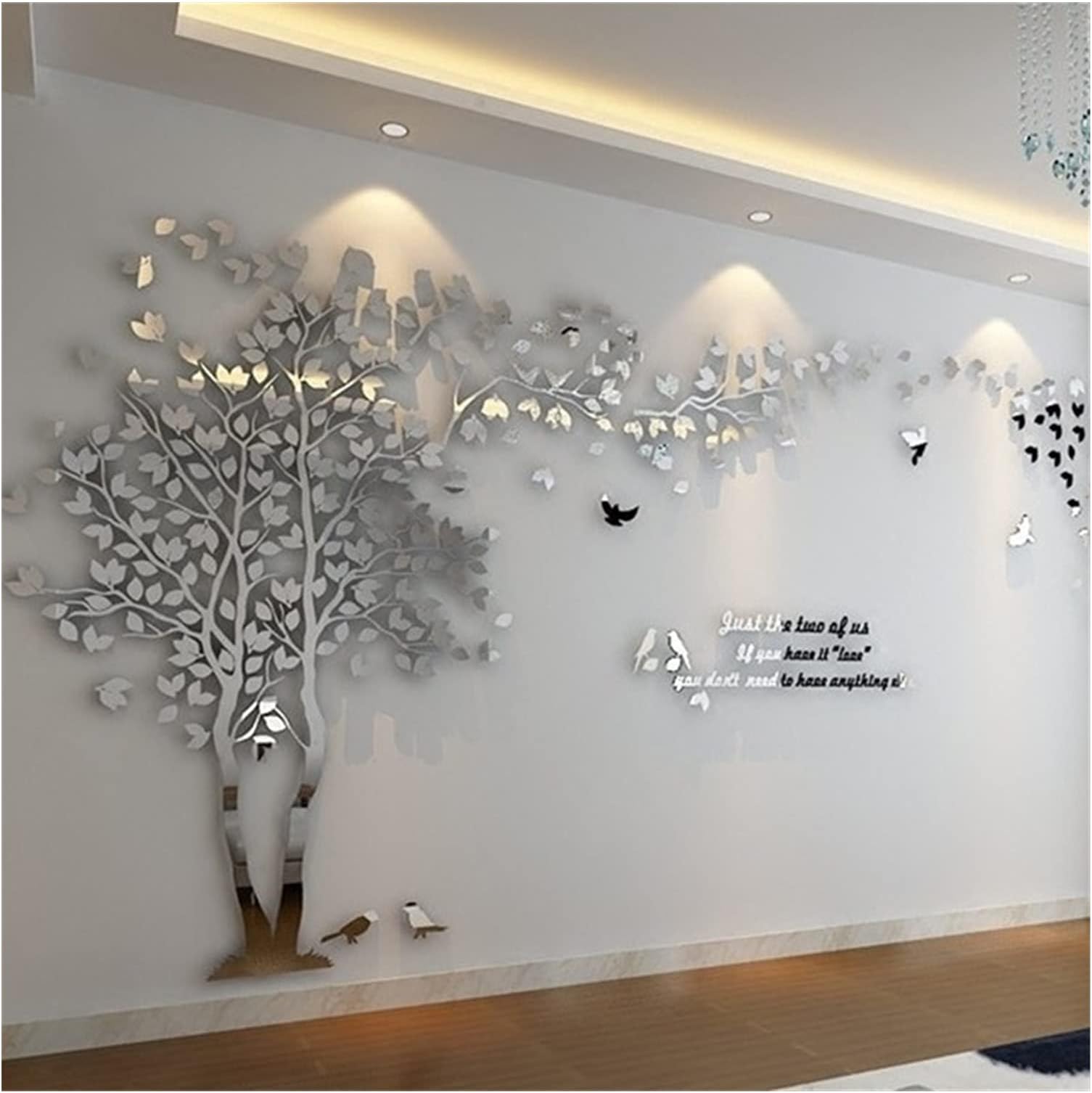 3D Stereo Wall Sticker Wall Sticker Tree Decorative Wall Sticker Tree Decorative Mirror Wallpaper 3D DIY Art TV Background Poster Stickers（1pc ） Decorations
