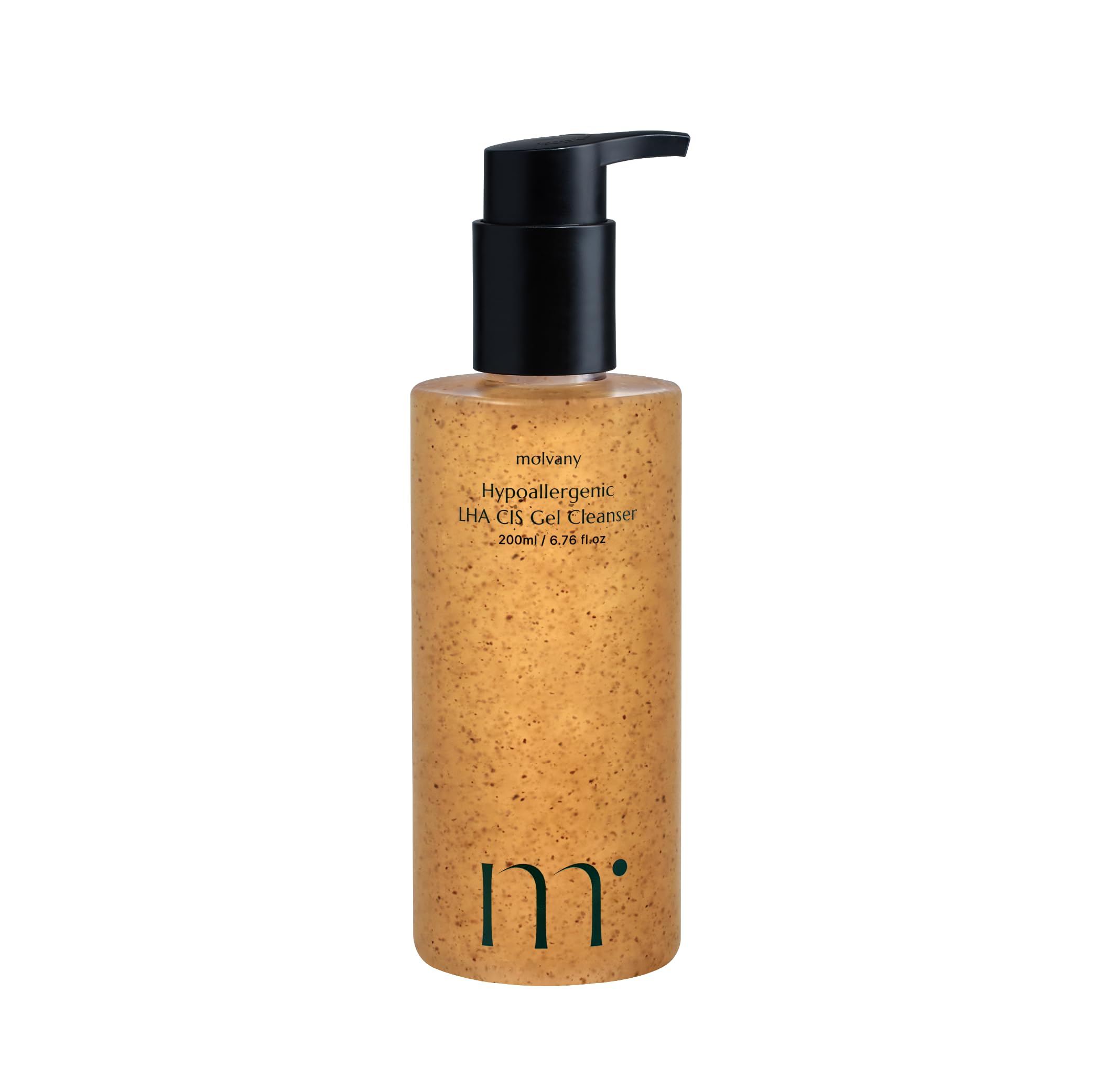 molvany LHA CIS Gel Cleanser - Low pH Korean Facial Wash Skincare for Pore Shrinking, Face Moisturizing, Makeup, Whitehead & Blackhead Remover - 6.76 fl. oz