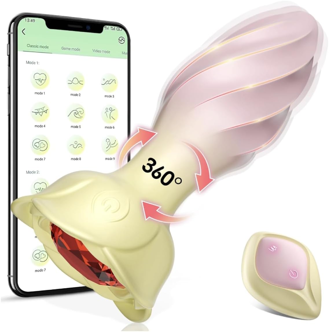 Rotating Modes Massager with APP & Remote Control for Women and Men RQ91730