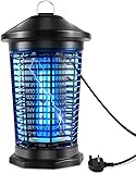 Insektenvernichter Elektrisch Außen und Innen, 20W UV Mückenlampe, 4000V Fliegenfalle Elektrisch, Mückenfalle für Schlafzimmer, Wohnzimmer, Büro, Garten, Küche, Effiziente Schädlingsbekämpfung