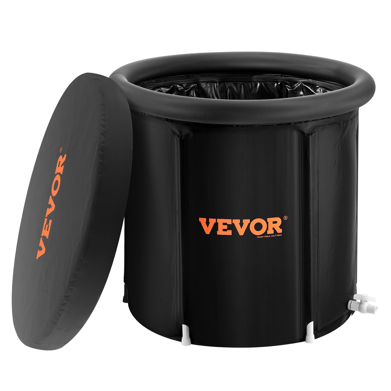 VEVOR Vasca da Bagno di Ghiaccio Lunga 80 cm Vasca per Immersione per Terapia 341 L con Copertura, Barile di Ghiaccio per Recupero, Vasca da Bagno Gonfiabile Pieghevole, Ghiaccio Domestico per Adulti