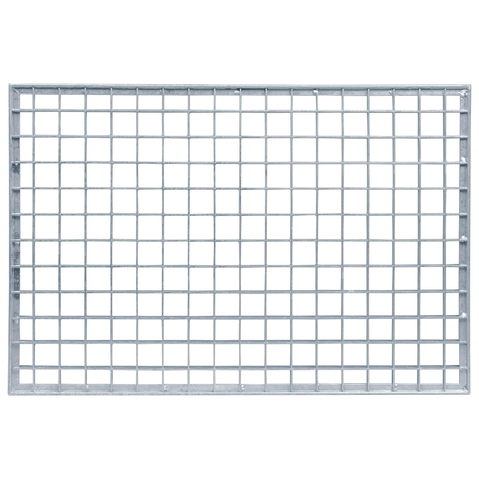 vidaXL Gitter Silber 60 x 40 x 2 cm Feuerverzinkter Stahl, Garten und Terrasse, funktionale Roste, langlebige Metallgitter, robuste Abflusslösungen, urbanes Design