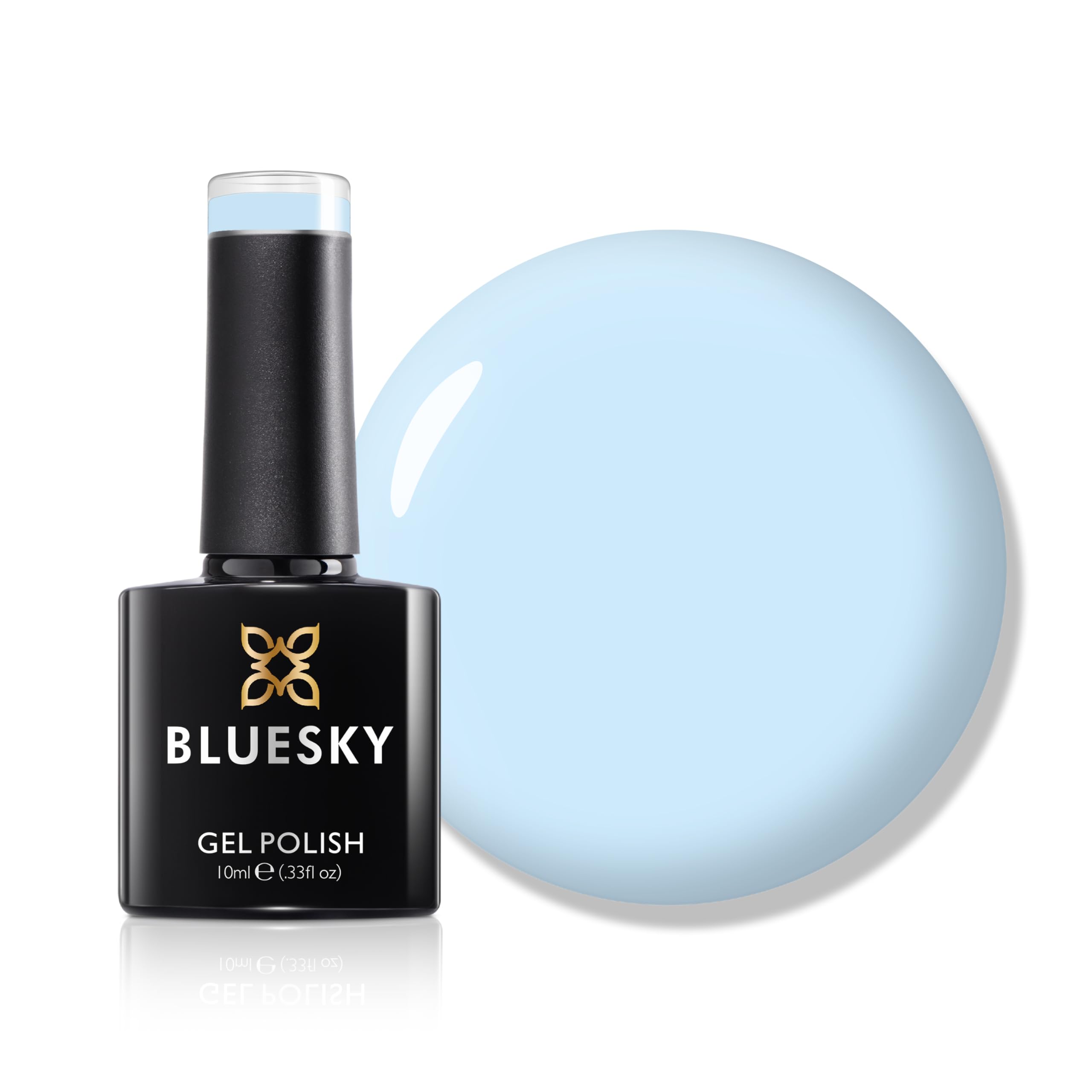 Bluesky Gel Nail Polish 10ml, Baby Blue - DC108, Blue Soak-Off Gel Polish for 21 Day Manicure, Professional, Salon & Home Use, Requires Curing Under UV/LED Lamp