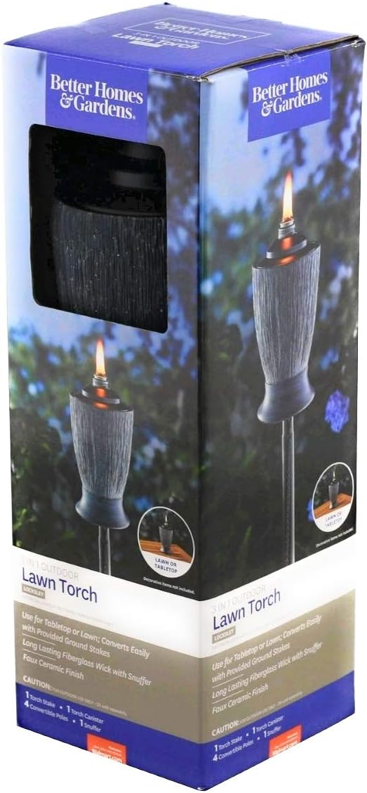 Better Homes and Garden Table Top or Lawn Torch Locksley 3 in 1 Adjustable Height