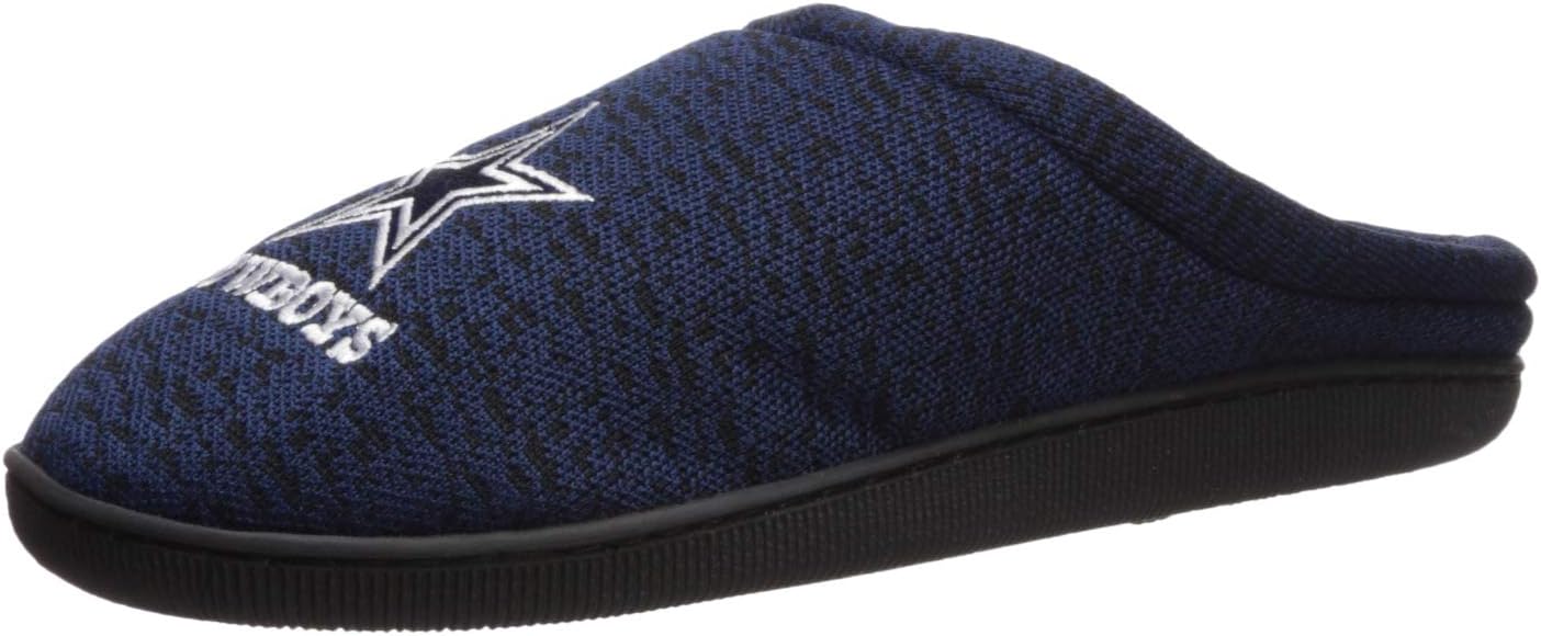 NFL mens Poly Knit Cup Sole Slipper