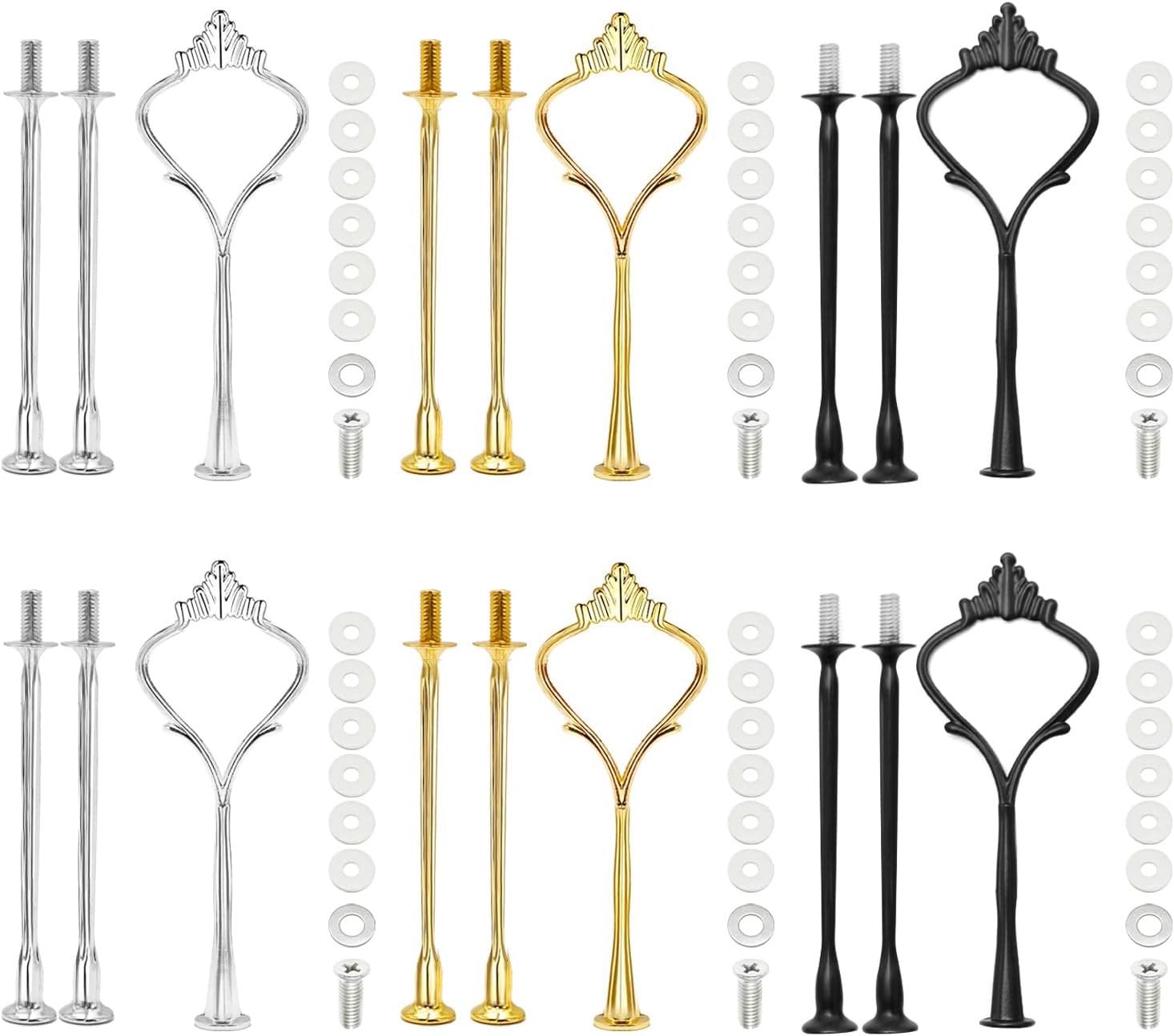 6 Sets Cake 3 Tier Stand Cake Stand Hardware Crown Type