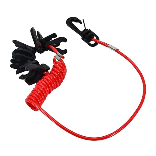Miniatura 2 de Llaves universales de interruptor de parada de seguridad para barco, 11 unidades con cordón compatible con Yamaha Tohatsu Suzuki compatible con