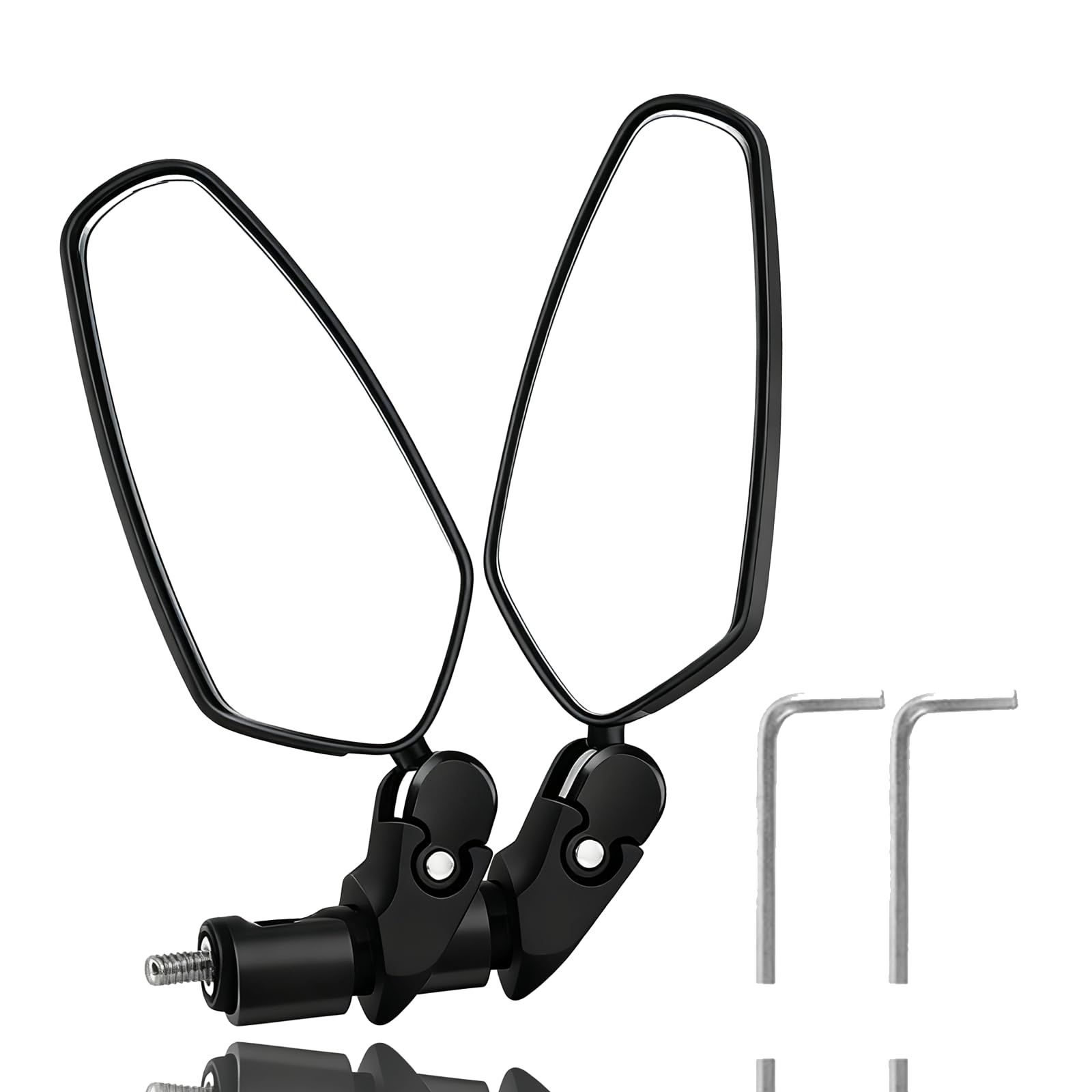 Bicycle Rearview Mirror, 360° Rotation and 180° Folding Electric Scooter Accessories for Mountain Bike / Road / Scouter
