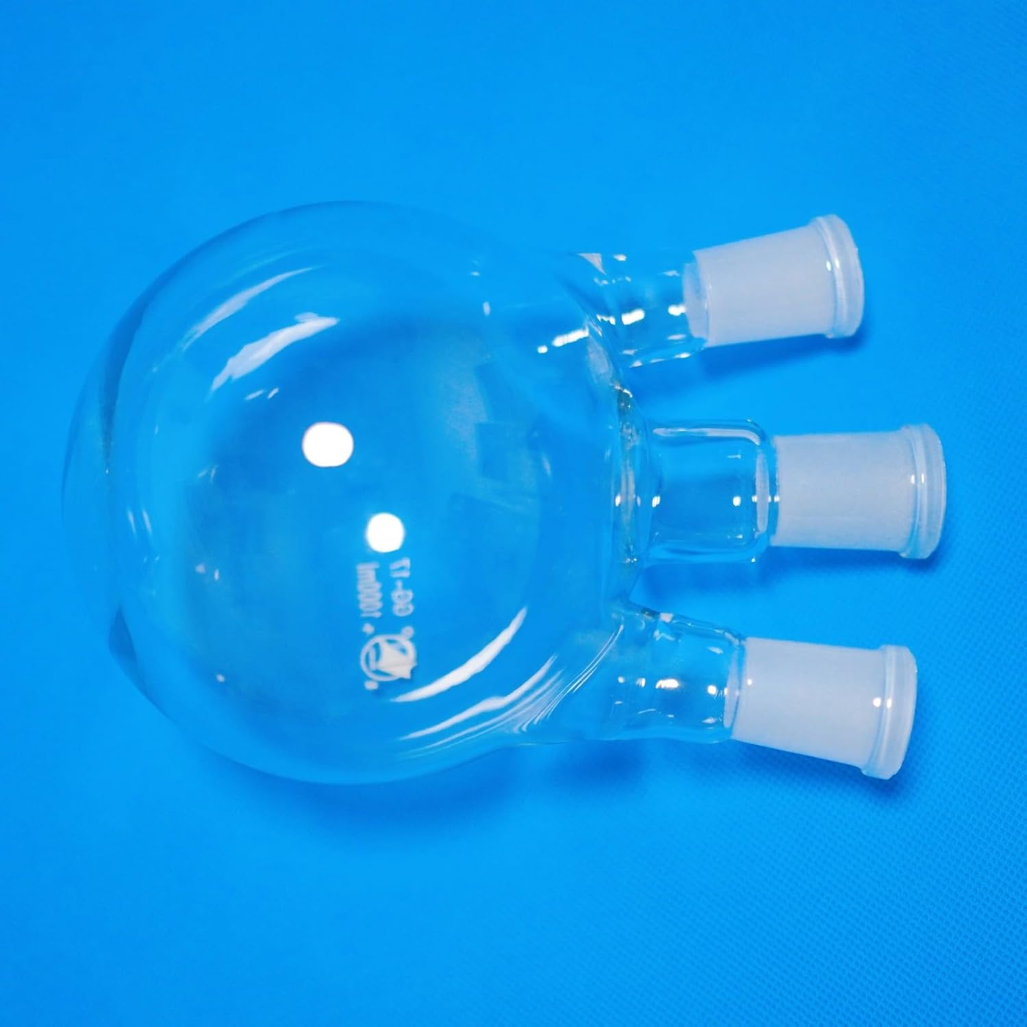 Lab Glass Round Bottom Boiling Flask 3-Neck 24/40 Joints 500 ml-1000 ml (1000 ml)