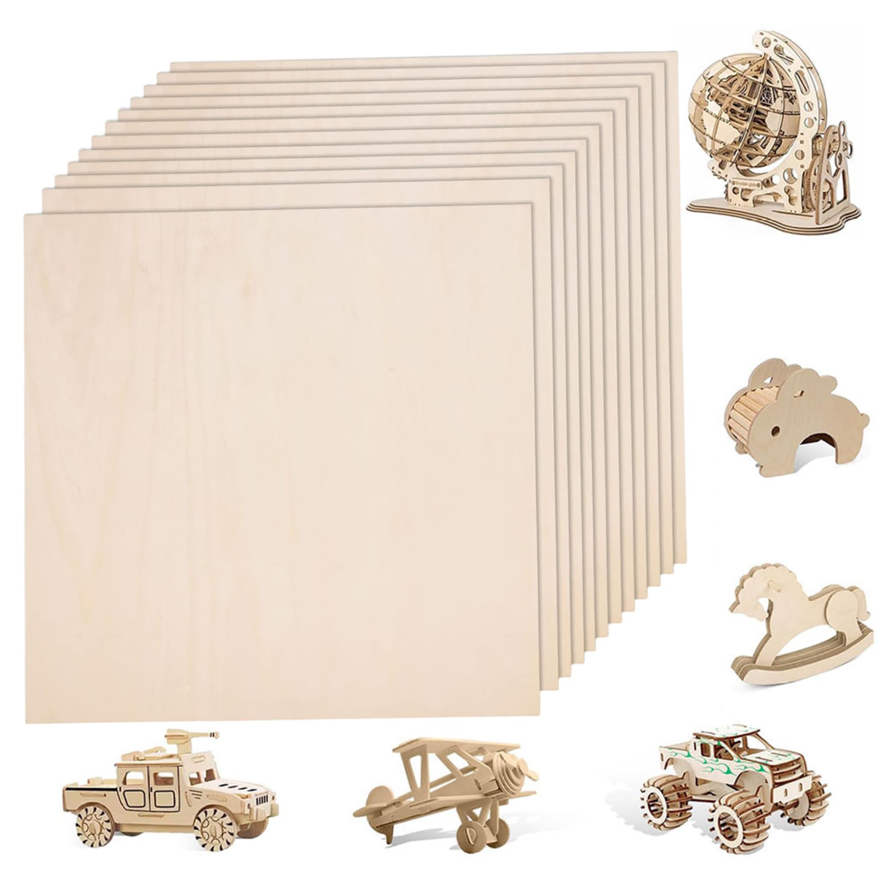 Plaque de tilleul 2 mm en bois véritable pour travaux manuels et pyrogravure fine