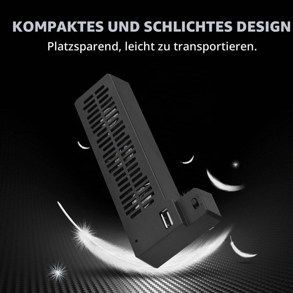 Bewinner Lüfter Ventilator Kühler, Tragbarer Externer USB-Lüfter für One X-Konsole für Lüfterständer mit 3 -Lüfter