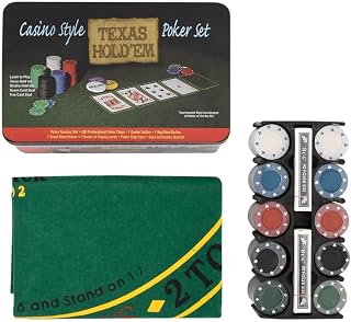 Poker-Spiel, Koffer, Poker-Set, Blackjack Set, 200 Stück, 4 g