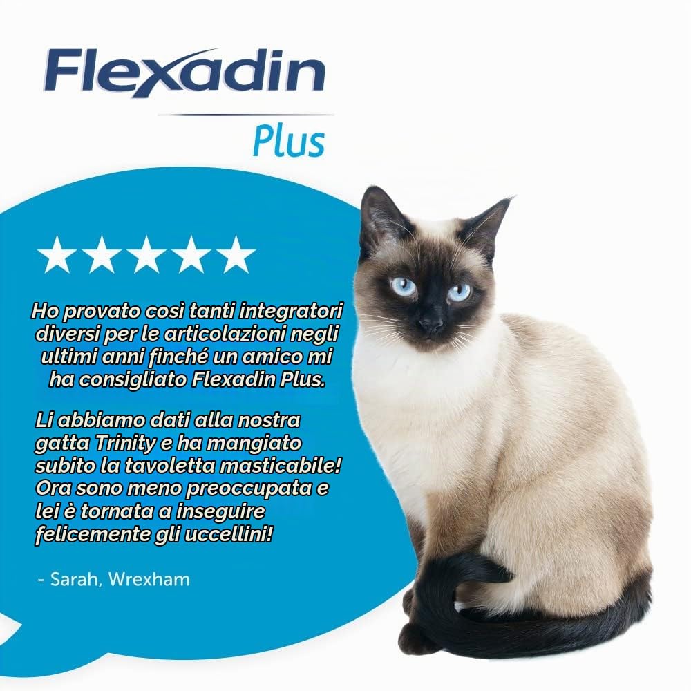 Vetoquinol Flexadin Plus integratore Alimentare per Gatti/Cani di Meno di 10 kg