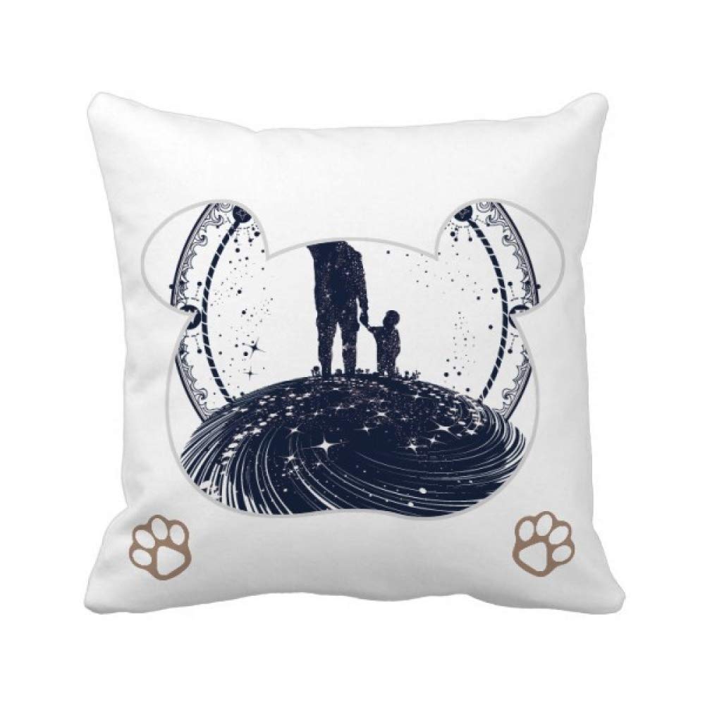 Housse de coussin carrée étoiles et géométrie pour une douceur poétique