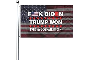 Fuck Biden Trump Won Even My Dog Hates Biden Flag
