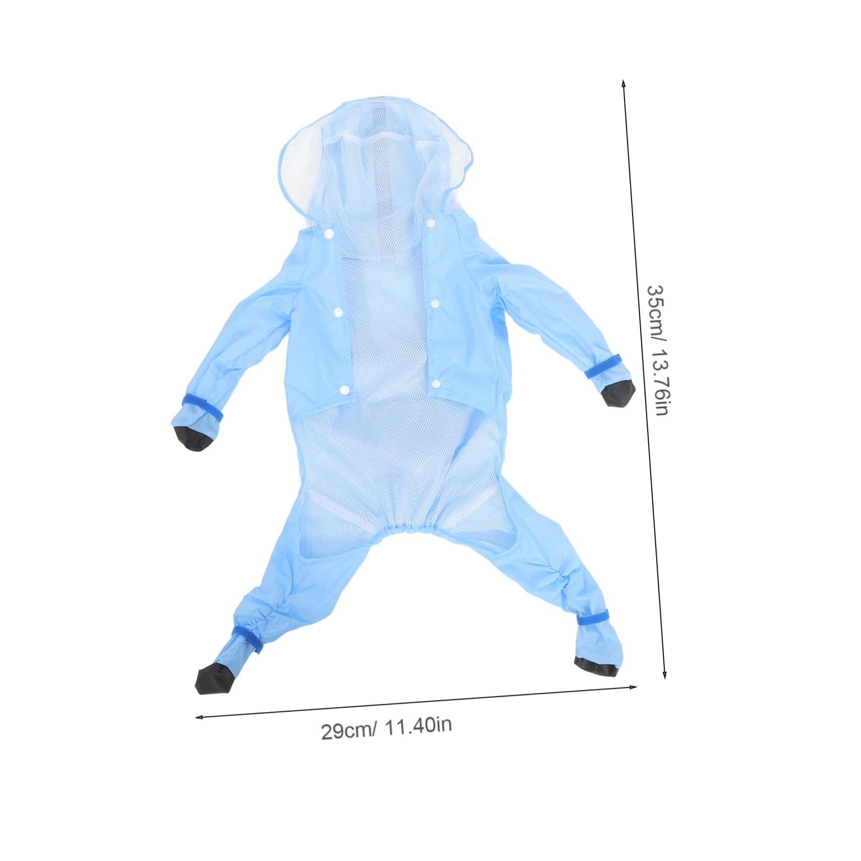 Happyyami Dog Rain Jacket Reflective Hooded Puppy Poncho Waterproof Rainwear for Dogs