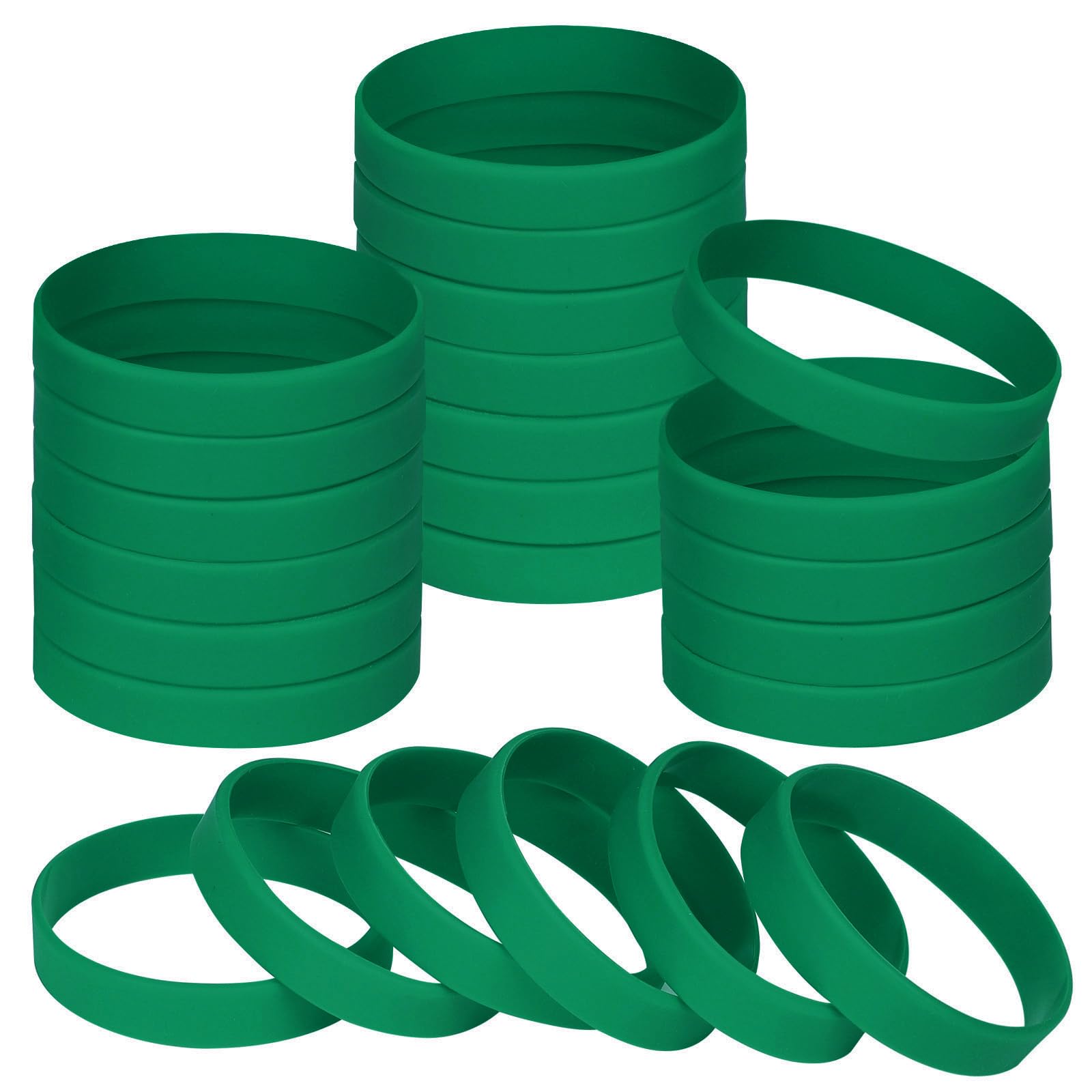 NAHRMY 24 Stück Silikonarmband Silikon Elastische Armbänder für Erwachsene Jugendlicher Kinder, Gummi Armband Gummiarmbänder Mehrere Farben für Schule Lehrer Team Sport