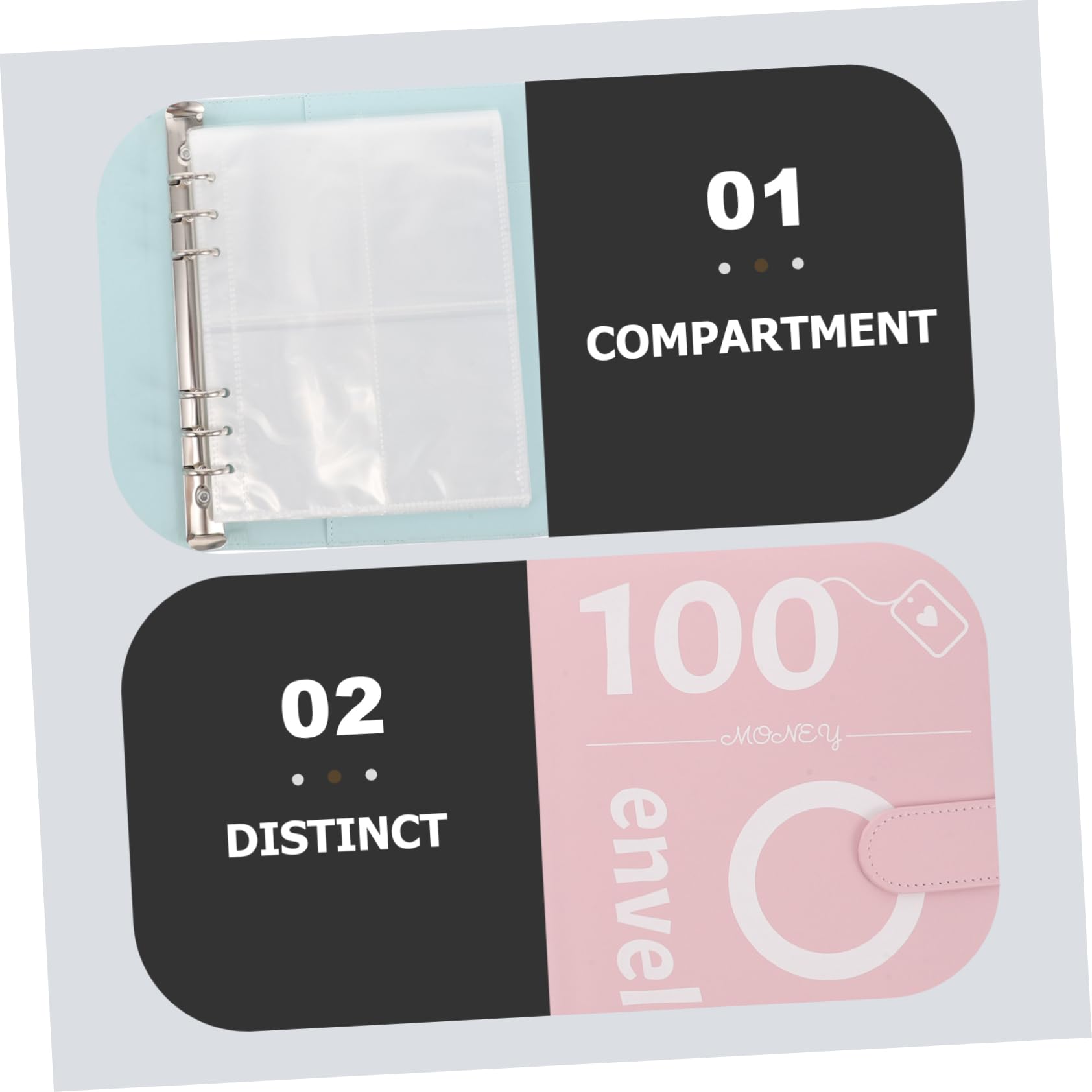Operitacx 4 Set Taccuino a Fogli Mobili Raccoglitore Per Quaderni Promettente Cestino Raccoglitore Di Coppia Soldi Del Taccuino Prenotare i Soldi Coperchio Riempitivo Kit Di Parti Plastica