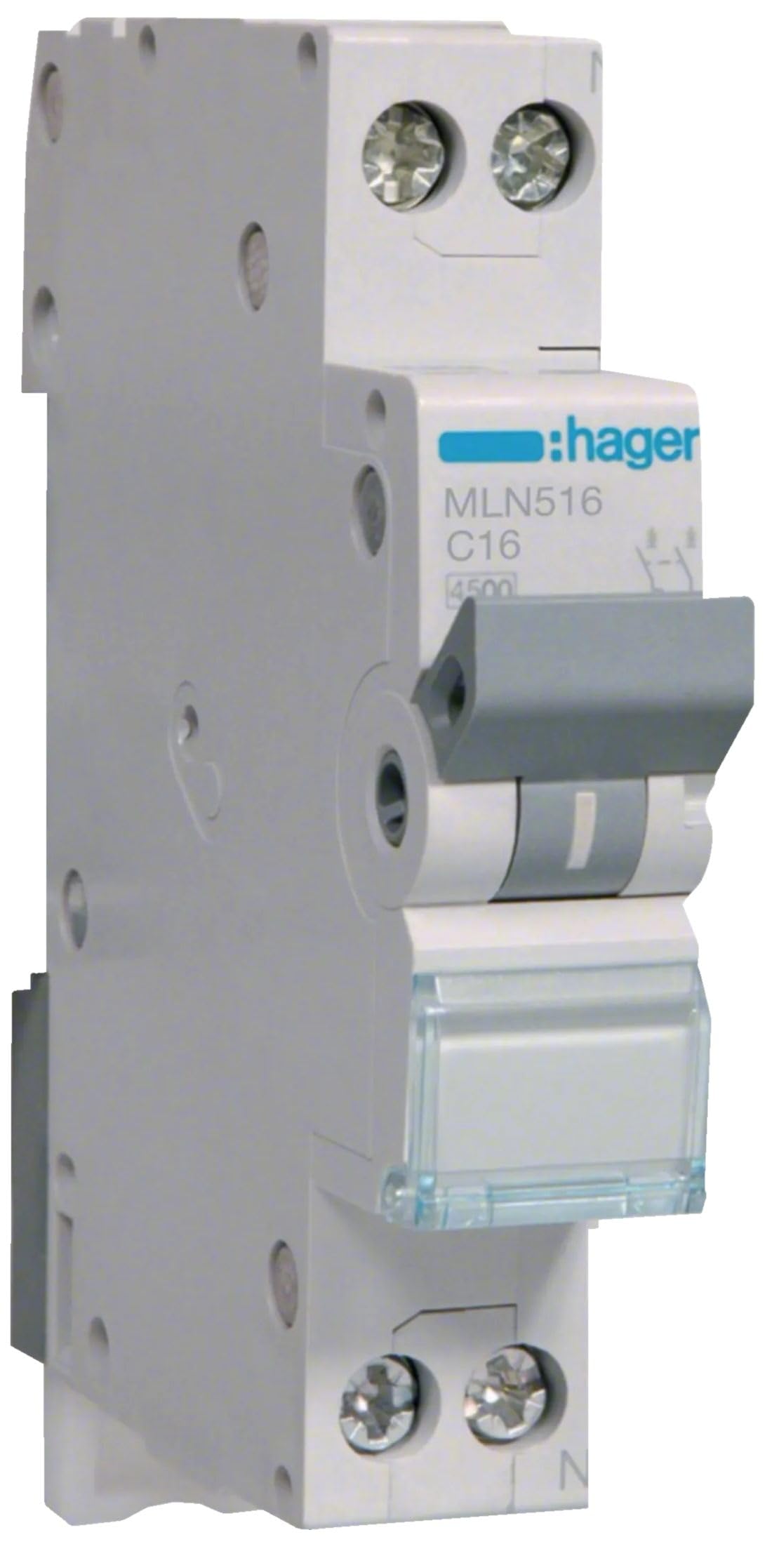 HAGER MLN516 Disjoncteur 1P+N 6kA C 16A