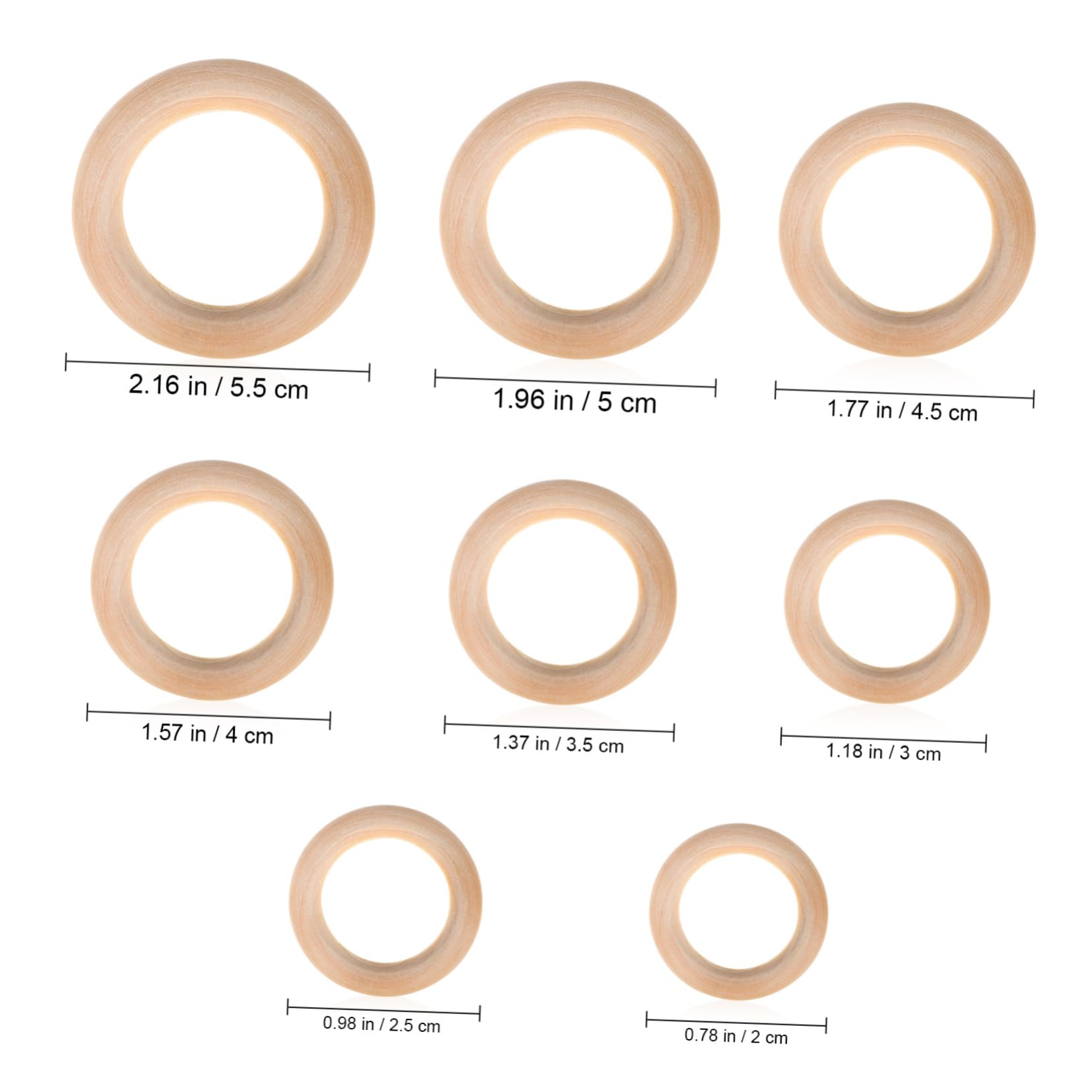 Anillos De Madera 80 Unidades Anillos Para Manualidades Círculos De Madera Para Mismo