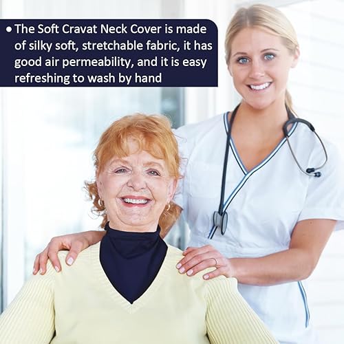 Miniatura 4 de Cubierta para estoma de traqueotomía, cubierta de laringectomía transpirable para cuidado de traqueotomía, suministros de traqueotomía, protector de