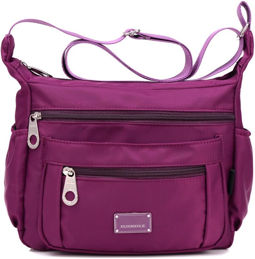 Nylon Crossbody Bags for Women with Pockets Waterproof Lightweight Shoulder Bag