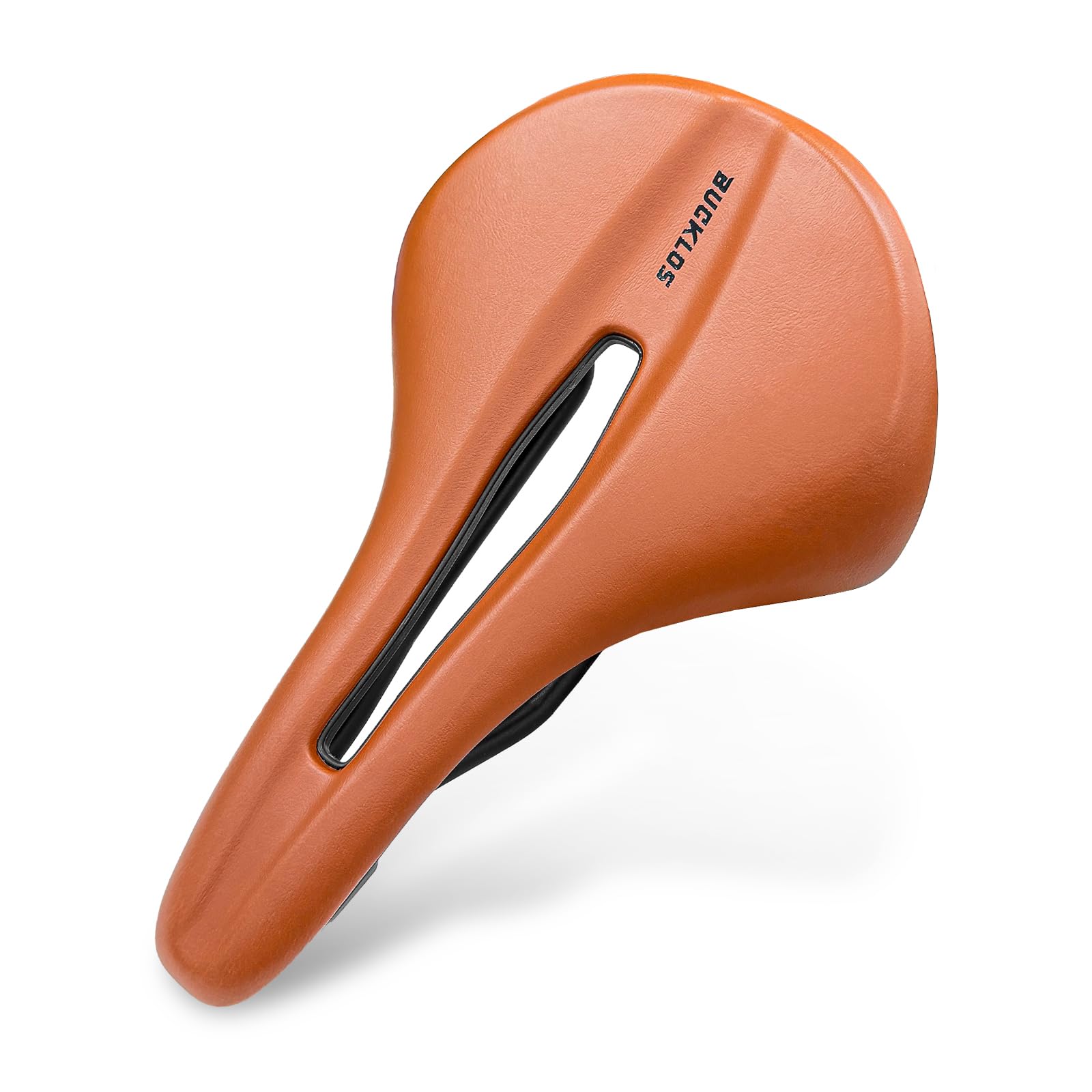 Comfortable Vacuum Leather Bike Saddle with Cr-Mo Rail for Mountain