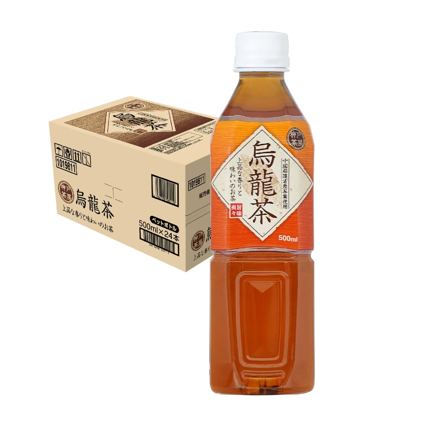 神戸茶房 烏龍茶 PET 500ml ×24本 [ 無香料 無着色 国内製造 ウーロン茶 ]