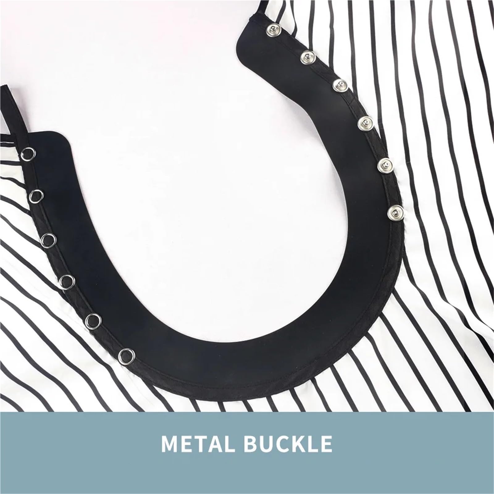 Capa para cortar el pelo, Delantal de capa corte pelo a rayas, Collar silicona impermeable, accesorios peluquero