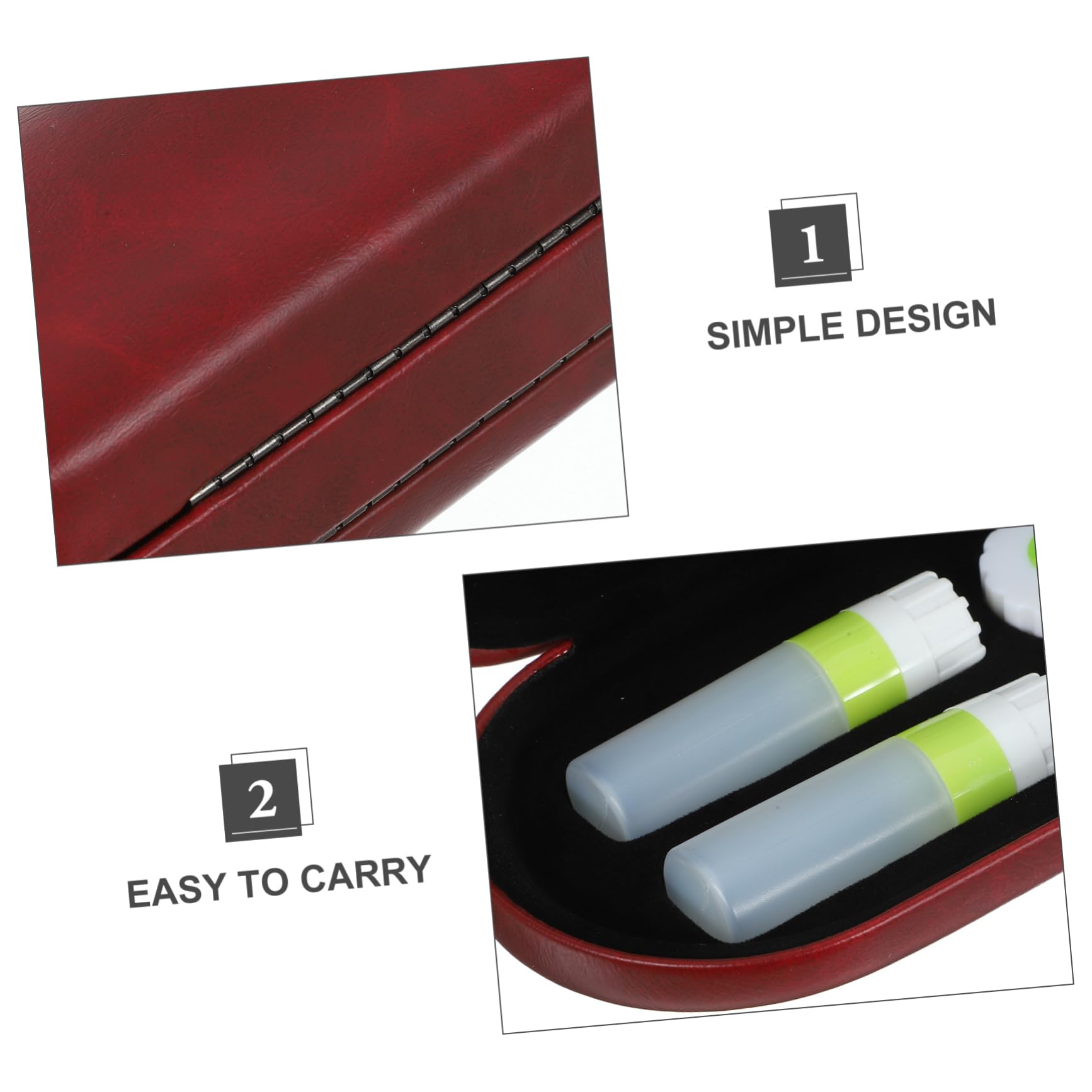 4 Sätze Brillenetui Objektive Brillenbehälter Gläser Fall Brillentrage-organizer Brillenhalter Aufbewahrungsbox Für Brillen Bequemer Gehäuse Mit Brillen Tragbare Glasvitrine Rot Pu