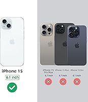 Vista 2 de Arae Funda compatible con iPhone 15 con tarjetero y correa para la muñeca para iPhone 15 de 6.1 pulgadas, color negro