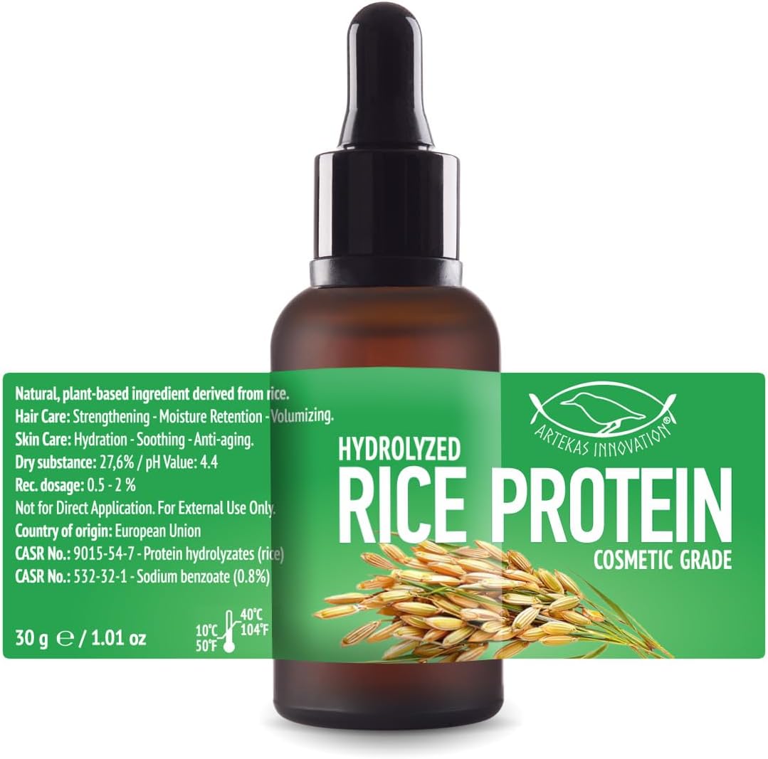 HYDROLYZED Rice Protein - Liquid - 30g | 1oz - Cosmetic Grade - for Homemade Skin & Hair Care Preparations