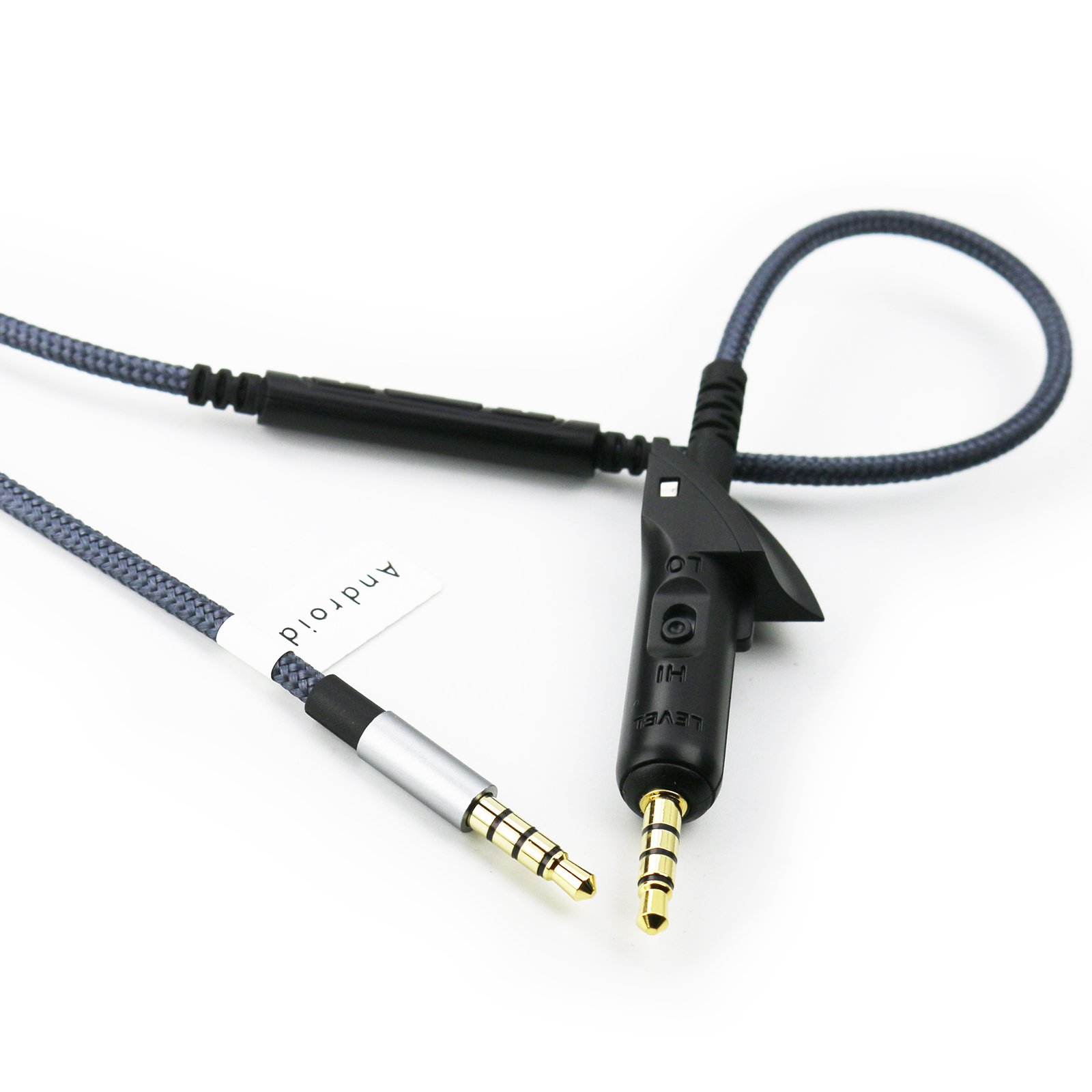 Câble audio de rechange avec micro intégré et contrôle du volume compatible avec casque Bose QC15 QuietComfort 15, compatible avec Samsung Galaxy Huawei Android