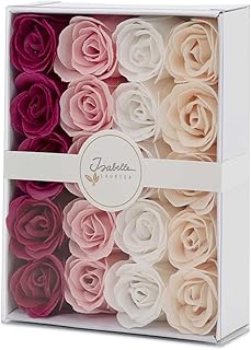 Isabelle Laurier - Coffret cadeau luxe 20 roses de bain - Bombe de bain, Confettis pétales de Rose parfumés - Cadeau Femme